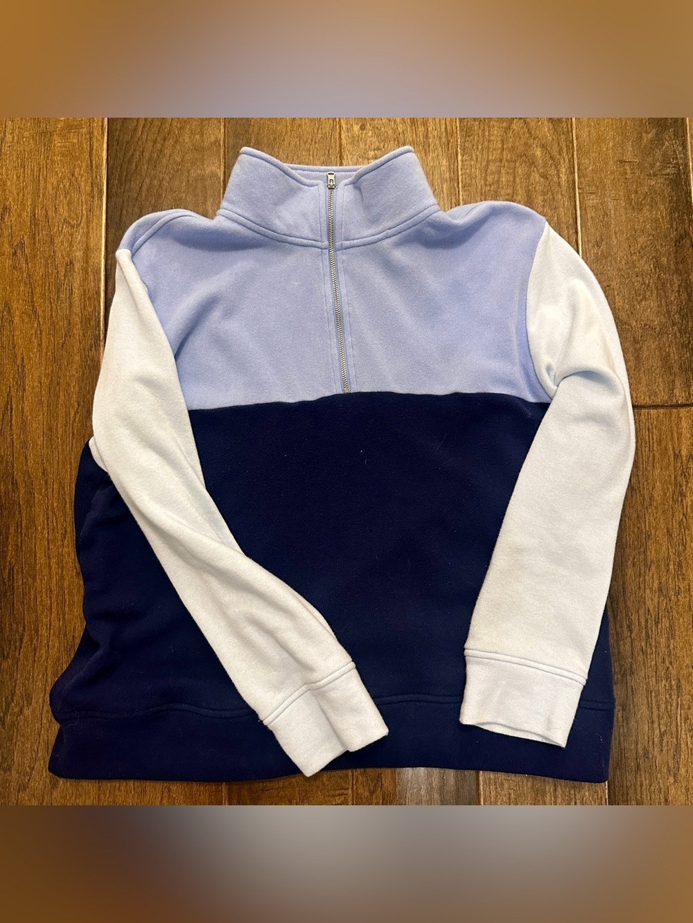 J. Crew Light Blue Half-Zip Fleece Pullover